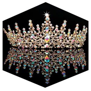 Sparkling Multicolor Crystal Tiara